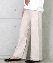 n'ee-ne | リブ編みニットパンツ(その他パンツ)