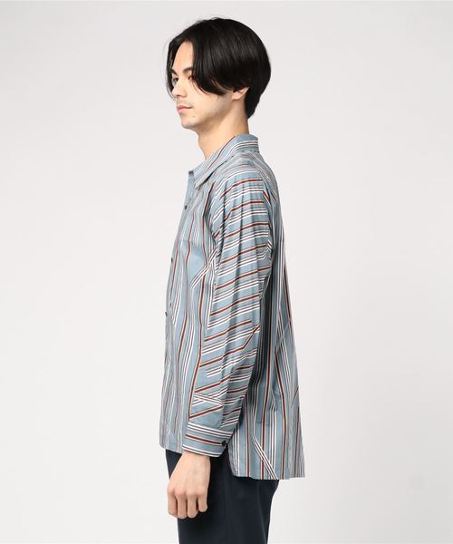 ETHOSENS（エトセンス）の「【ETHOSENS】ツイストストライプシャツ 