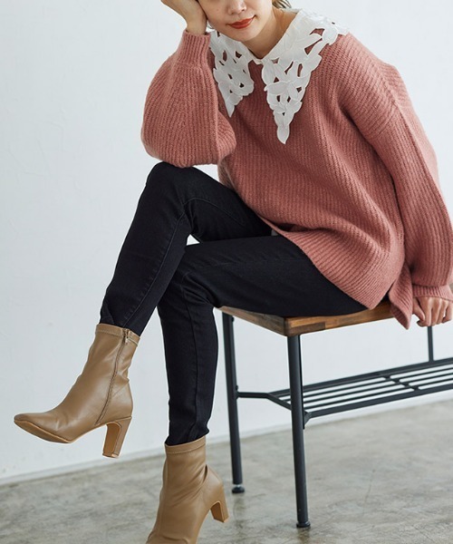 Pierrot（ピエロ）の「[裏起毛]スキニーデニム（デニムパンツ・レディース・ブラック/ネイビー/インディゴブルー/ブルー/ブラック系その他/ブルー系その他/ブルー系その他2/ブルー系その他3・SMALL/MEDIUM/LARGE/X-LARGE/XX-LARGE/X-SMALL/XXX-LARGE/XXXX-LARGE）」の10枚目の写真