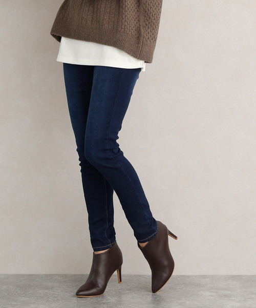 Pierrot（ピエロ）の「[裏起毛]スキニーデニム（デニムパンツ・レディース・ブラック/ネイビー/インディゴブルー/ブルー/ブラック系その他/ブルー系その他/ブルー系その他2/ブルー系その他3・SMALL/MEDIUM/LARGE/X-LARGE/XX-LARGE/X-SMALL/XXX-LARGE/XXXX-LARGE）」の12枚目の写真