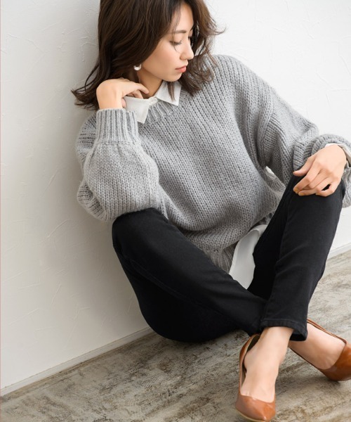 Pierrot（ピエロ）の「[裏起毛]スキニーデニム（デニムパンツ・レディース・ブラック/ネイビー/インディゴブルー/ブルー/ブラック系その他/ブルー系その他/ブルー系その他2/ブルー系その他3・SMALL/MEDIUM/LARGE/X-LARGE/XX-LARGE/X-SMALL/XXX-LARGE/XXXX-LARGE）」の20枚目の写真