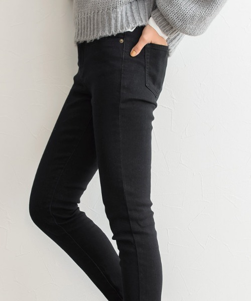 Pierrot（ピエロ）の「[裏起毛]スキニーデニム（デニムパンツ・レディース・ブラック/ネイビー/インディゴブルー/ブルー/ブラック系その他/ブルー系その他/ブルー系その他2/ブルー系その他3・SMALL/MEDIUM/LARGE/X-LARGE/XX-LARGE/X-SMALL/XXX-LARGE/XXXX-LARGE）」の21枚目の写真