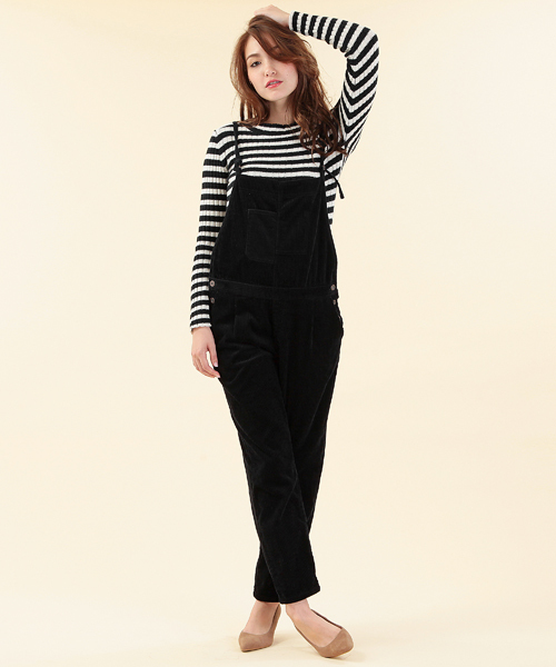 B:MING by BEAMS（ビーミングバイビームス）の「□B ビーミング by ビームス / コーデュロイサロペット（サロペット/オーバーオール・レディース・ブラック/ベージュ・SMALL/MEDIUM）」の20枚目の写真