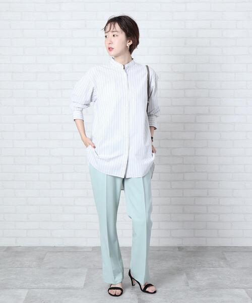 coen(コーエン)の「ブロードバンドカラーロングシャツ(バンドカラーシャツ)#(シャツ/ブラウス・レディース・ライトグレー/ライトブルー/ホワイト/ナチュラル/ベージュ/ロイヤルブルー・FREE)」の19枚目の写真