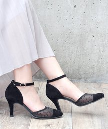 Liberty Doll / ポインテッドトゥ セパレートストラップ 美脚パンプス レディース 8cmヒール 走れるパンプス オケージョン 結婚式 通勤(5430)