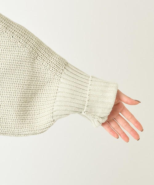 mystic（ミスティック）の「ドルマンショートボレロ（ニット/セーター・レディース・ベージュ/ブラック/アイボリー/ブルー・FREE）」の13枚目の写真