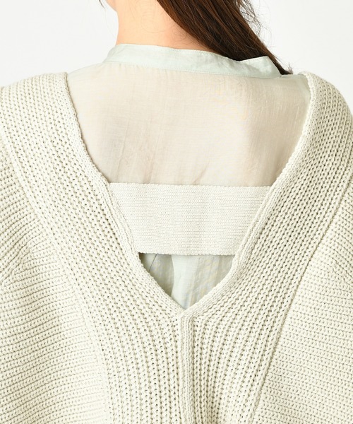 mystic（ミスティック）の「ドルマンショートボレロ（ニット/セーター・レディース・ベージュ/ブラック/アイボリー/ブルー・FREE）」の14枚目の写真