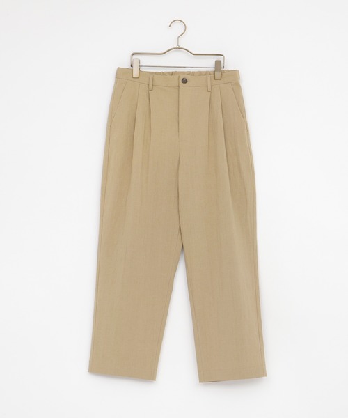 EMMA CLOTHES（エマクローズ）の「ウォッシュ加工コットンウエストギャザーワイドパンツ（その他パンツ・メンズ・ベージュ/ネイビー/グレー・M/L）」の5枚目の写真