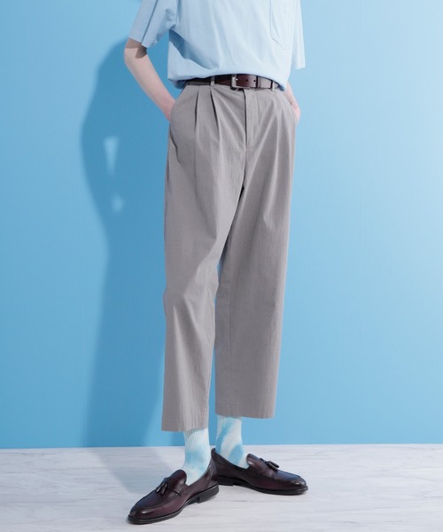EMMA CLOTHES（エマクローズ）の「ウォッシュ加工コットンウエストギャザーワイドパンツ（その他パンツ・メンズ・ベージュ/ネイビー/グレー・M/L）」の12枚目の写真