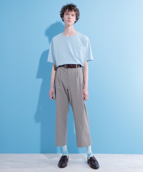EMMA CLOTHES（エマクローズ）の「ウォッシュ加工コットンウエストギャザーワイドパンツ（その他パンツ・メンズ・ベージュ/ネイビー/グレー・M/L）」の14枚目の写真