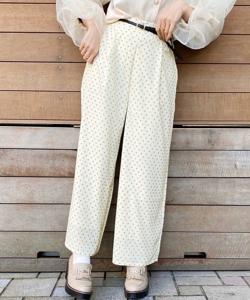 apres jour（アプレジュール）の「ドットパンツ【ZOZOTOWN限定アイテム】（その他パンツ・レディース・アイボリー/モカ/ブラック・フリー）」の2枚目の写真