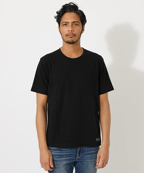 AZUL by moussy（アズールバイマウジー）の「USA COTTON C/N T-SHIRT/ユーエスエーコットンクルーネックティーシャツ（Tシャツ/カットソー・メンズ・ホワイト/ブラック/ベージュ/ライトピンク・SMALL/MEDIUM/LARGE/X-LARGE/X-SMALL）」の18枚目の写真