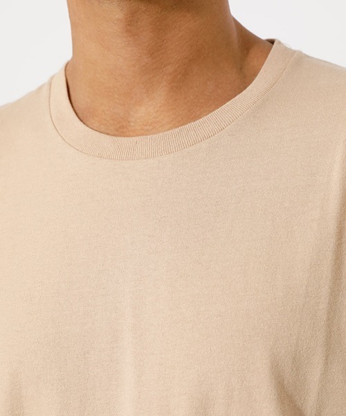 AZUL by moussy（アズールバイマウジー）の「USA COTTON C/N T-SHIRT/ユーエスエーコットンクルーネックティーシャツ（Tシャツ/カットソー・メンズ・ホワイト/ブラック/ベージュ/ライトピンク・SMALL/MEDIUM/LARGE/X-LARGE/X-SMALL）」の7枚目の写真