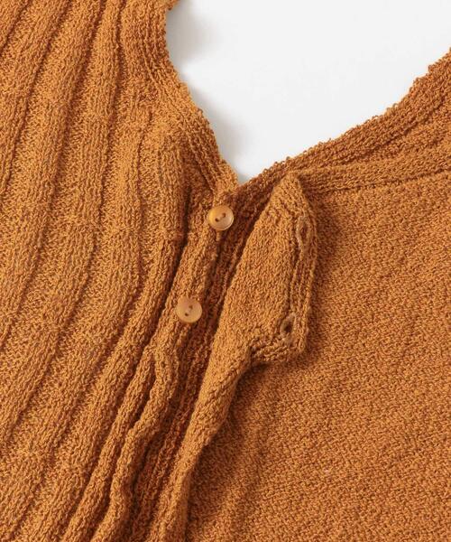 LAATO(ラート)の「WRAP KNIT TANK(タンクトップ・レディース・ブラウン/オフホワイト・FREE)」の4枚目の写真