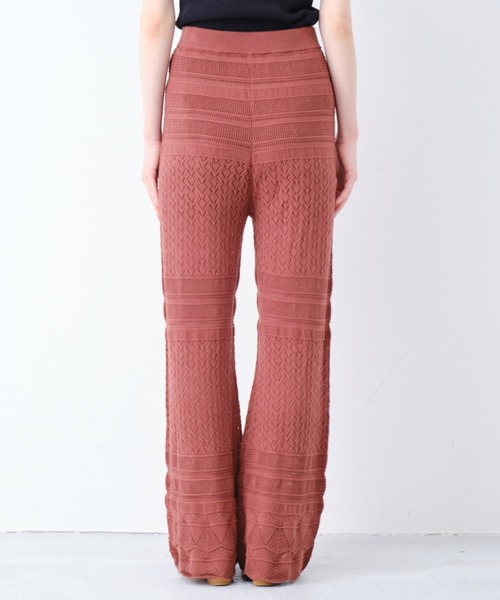 CONSCIOUS DAY（コンシャスデイ）の「透かし編みニットパンツ/CD0036（その他パンツ・レディース・ブラック/ベージュ/ブラウン・ﾌﾘ-）」の12枚目の写真