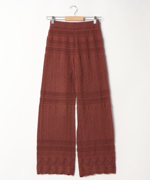 CONSCIOUS DAY（コンシャスデイ）の「透かし編みニットパンツ/CD0036（その他パンツ・レディース・ブラック/ベージュ/ブラウン・ﾌﾘ-）」の15枚目の写真