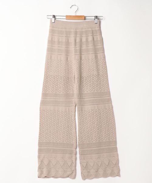 CONSCIOUS DAY（コンシャスデイ）の「透かし編みニットパンツ/CD0036（その他パンツ・レディース・ブラック/ベージュ/ブラウン・ﾌﾘ-）」の14枚目の写真