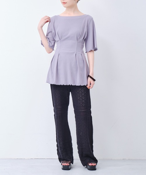 CONSCIOUS DAY（コンシャスデイ）の「透かし編みニットパンツ/CD0036（その他パンツ・レディース・ブラック/ベージュ/ブラウン・ﾌﾘ-）」の17枚目の写真