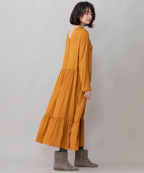 セール ヴィンテージサテン ティアードワンピース ワンピース Munich ミューニック のファッション通販 Zozotown