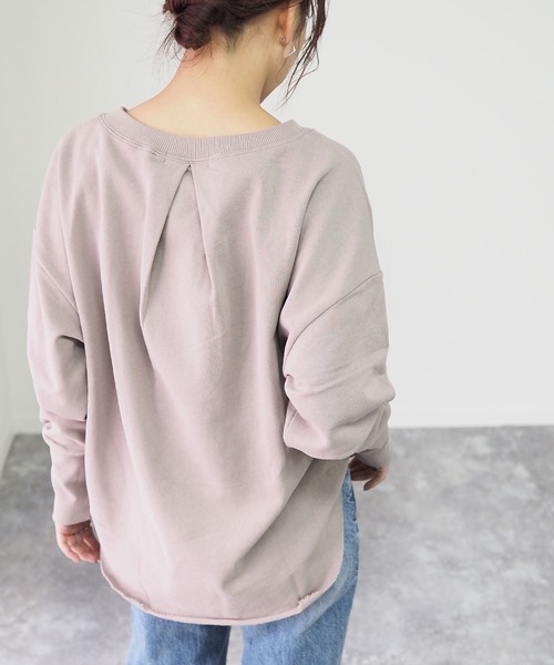 Riberry(リベリー)の「キーネックプルオーバー(スウェット・レディース・グレー/スミクロ/ラベンダー/マスタード・MEDIUM)」の12枚目の写真