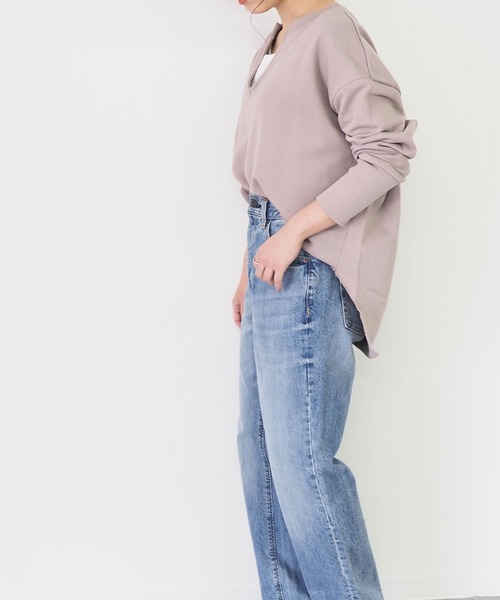 Riberry(リベリー)の「キーネックプルオーバー(スウェット・レディース・グレー/スミクロ/ラベンダー/マスタード・MEDIUM)」の10枚目の写真