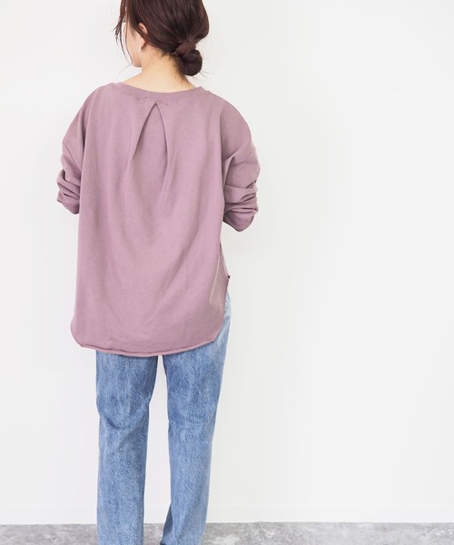 Riberry(リベリー)の「キーネックプルオーバー(スウェット・レディース・グレー/スミクロ/ラベンダー/マスタード・MEDIUM)」の15枚目の写真