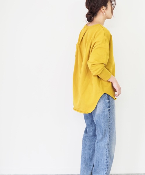 Riberry(リベリー)の「キーネックプルオーバー(スウェット・レディース・グレー/スミクロ/ラベンダー/マスタード・MEDIUM)」の18枚目の写真