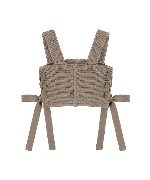 ALEXIA STAM（アリシアスタン）の「【Scawaii 5月号掲載】Knit Bustier Top/ニットビスチェトップ（ベスト・レディース・チャコールグレー/アイボリー/モカ・FREE）」の22枚目の写真