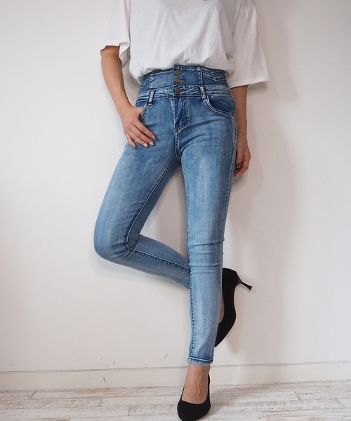 セール ストレッチハイウエストデニムスキニー デニムパンツ Toyome トヨミー のファッション通販 Zozotown