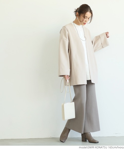 koko　【新品】martinique ノーカラーショートコートピンク 独創的 koko様専用 ノーカラーショートコートピンク 【新品