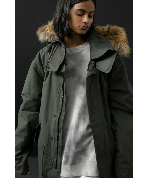 Monkey Time オリーブグリーン モッズコート MONKEY TIME（モンキータイム）の「＜monkey time＞ BACK SATIN