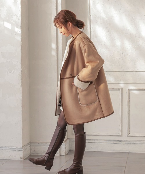 KOBE LETTUCE（コウベレタス）の「スウェード×ボアフェイクムートン