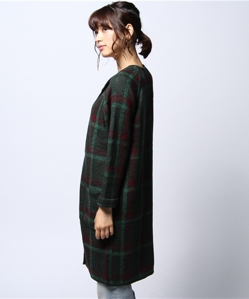 ROSE BUD（ローズバッド）の「LK-14256 RAGLAN LONG CARDIGAN（その他アウター・レディース・ライトベージュ/ダークグリーン・ONE SIZE）」の12枚目の写真