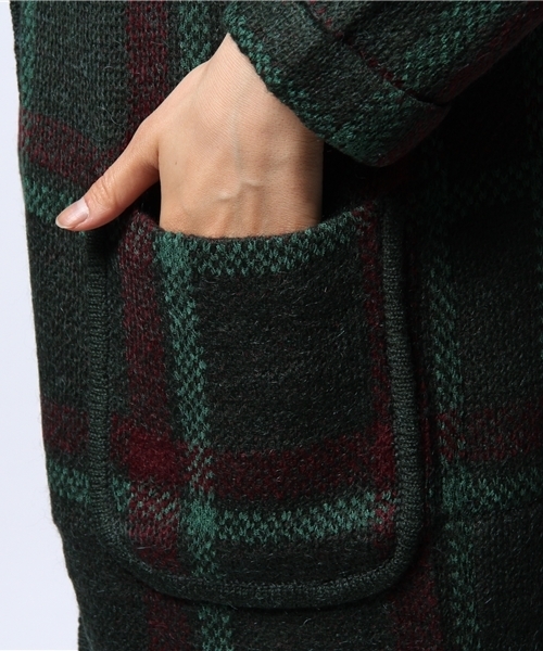 ROSE BUD（ローズバッド）の「LK-14256 RAGLAN LONG CARDIGAN（その他アウター・レディース・ライトベージュ/ダークグリーン・ONE SIZE）」の7枚目の写真