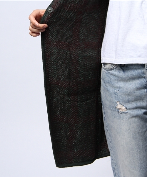 ROSE BUD（ローズバッド）の「LK-14256 RAGLAN LONG CARDIGAN（その他アウター・レディース・ライトベージュ/ダークグリーン・ONE SIZE）」の5枚目の写真
