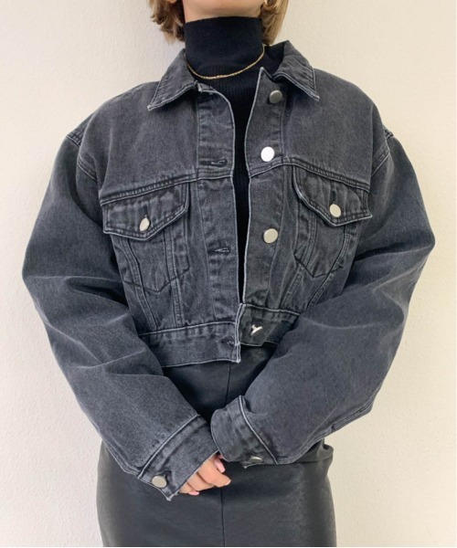 ショート デニムジャケット S〜XL シャギー SHAGGIE(シャギー)の「【SHAGGIE】ビッグシルエットショートG