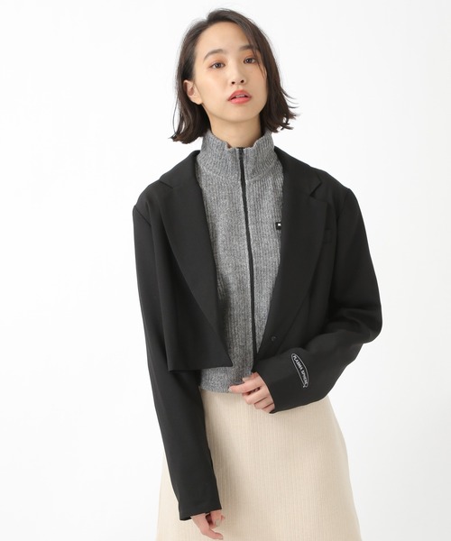 ALAND（エーランド）の「PLASMASPHERE／ムジショートテーラージャケット　2926181（テーラードジャケット・レディース・ブラック/グレー・FREE）」の2枚目の写真