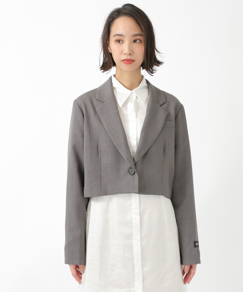 ALAND（エーランド）の「PLASMASPHERE／ムジショートテーラージャケット　2926181（テーラードジャケット・レディース・ブラック/グレー・FREE）」の8枚目の写真