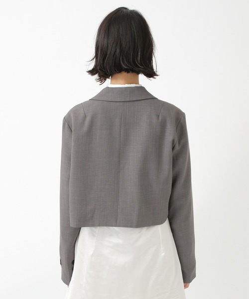 ALAND（エーランド）の「PLASMASPHERE／ムジショートテーラージャケット　2926181（テーラードジャケット・レディース・ブラック/グレー・FREE）」の10枚目の写真