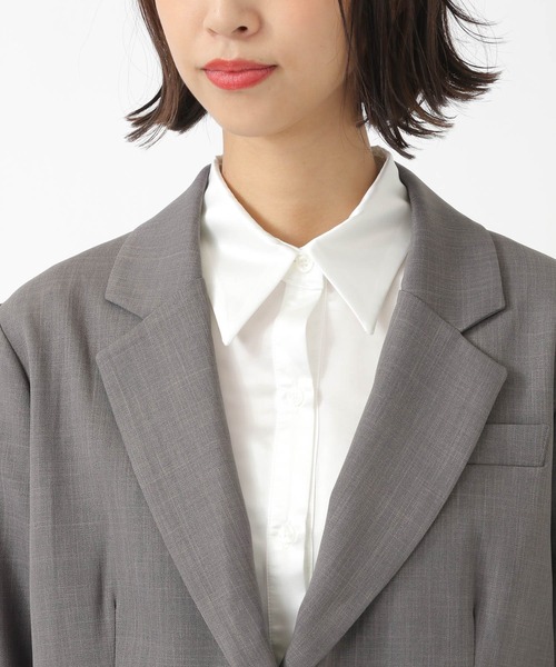 ALAND（エーランド）の「PLASMASPHERE／ムジショートテーラージャケット　2926181（テーラードジャケット・レディース・ブラック/グレー・FREE）」の11枚目の写真