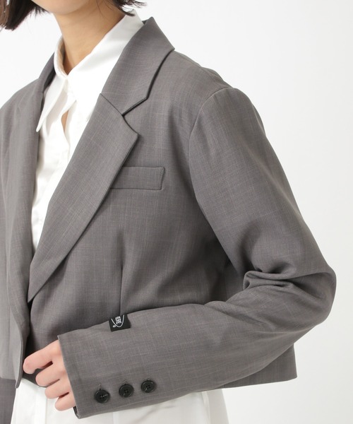 ALAND（エーランド）の「PLASMASPHERE／ムジショートテーラージャケット　2926181（テーラードジャケット・レディース・ブラック/グレー・FREE）」の12枚目の写真