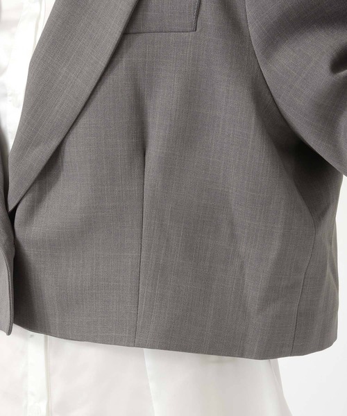 ALAND（エーランド）の「PLASMASPHERE／ムジショートテーラージャケット　2926181（テーラードジャケット・レディース・ブラック/グレー・FREE）」の13枚目の写真