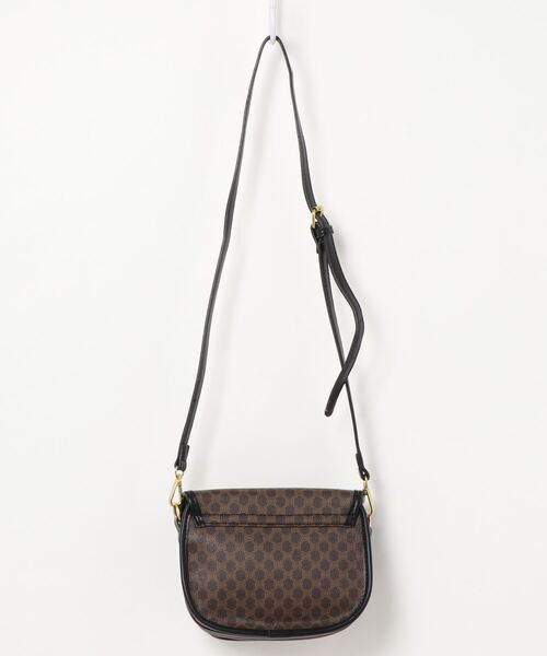 モノグラム柄ショルダーバッグ Port（ポート）の「レトロ モノグラム 風 レザー ショルダーバッグ #_