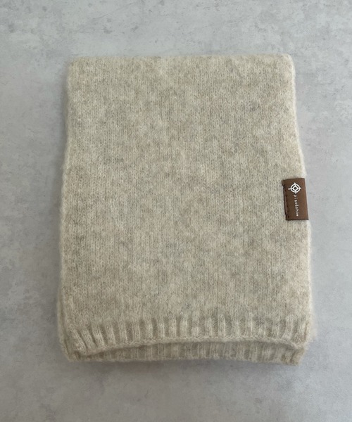 LE MORE（リモア）の「ショートニットマフラー（マフラー・レディース・ベージュ/ブラウン/アイボリー/グレー/ブラック・FREE）」の11枚目の写真