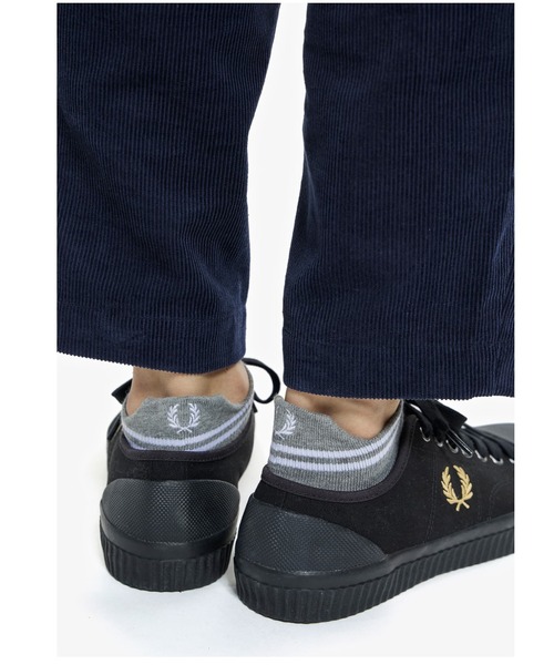 FRED PERRY（フレッドペリー）の「Tipped Ankle Socks（ソックス/靴下・メンズ・ホワイト/パープル/グレイッシュブルー/ブラック/ネイビー/ホワイト×ブラック/マルーン/ブルー/ホワイト系その他/チャコール/セージグリーン/ブルー系その他/ブラック系その他/ライトブルー/オフホワイト/ブラック×ホワイト/グリーン/グレー/エメラルド/レッド・25/27/23-25/25-27）」の9枚目の写真