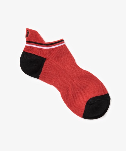FRED PERRY（フレッドペリー）の「Tipped Ankle Socks（ソックス/靴下・メンズ・ホワイト/パープル/グレイッシュブルー/ブラック/ネイビー/ホワイト×ブラック/マルーン/ブルー/ホワイト系その他/チャコール/セージグリーン/ブルー系その他/ブラック系その他/ライトブルー/オフホワイト/ブラック×ホワイト/グリーン/グレー/エメラルド/レッド・25/27/23-25/25-27）」の19枚目の写真