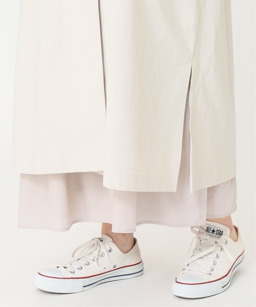 Simplicite（サンプリシテ）の「タスランVカラーオーバーコート◆（ノーカラーコート・レディース・グリーン/カーキ/ベージュ・FREE）」の17枚目の写真