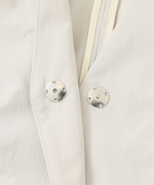 Simplicite（サンプリシテ）の「タスランVカラーオーバーコート◆（ノーカラーコート・レディース・グリーン/カーキ/ベージュ・FREE）」の14枚目の写真