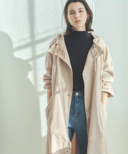 titivate（ティティベイト）の「ｵｰﾊﾞｰｻｲｽﾞﾌｰﾄﾞﾗｲﾄｺｰﾄ（その他アウター