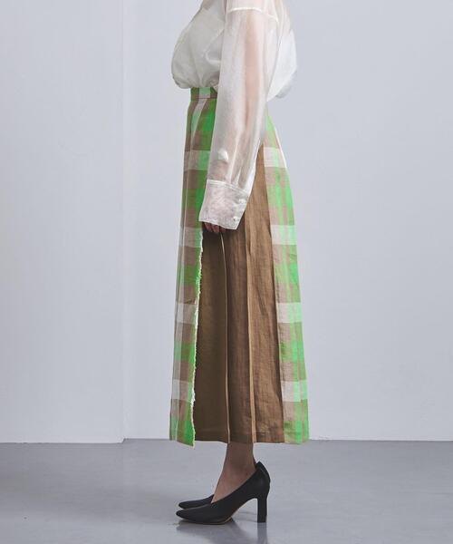 O'NEIL of DUBLIN（オニールオブダブリン）の「＜O'NEIL of DUBLIN（オニール オブ ダブリン）＞フリンジ マキシ キルトスカート（スカート・レディース・ベージュ/ライトピンク・8/10）」の10枚目の写真